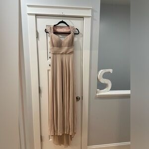 Ever Pretty Champagne Color Maxi Dress size 4 NWT
